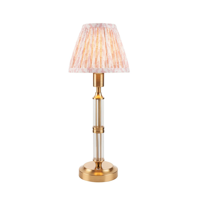 Morton Rechargeable Table Lamp & Leaf 16cm Peachy Keen Shade — alternate view