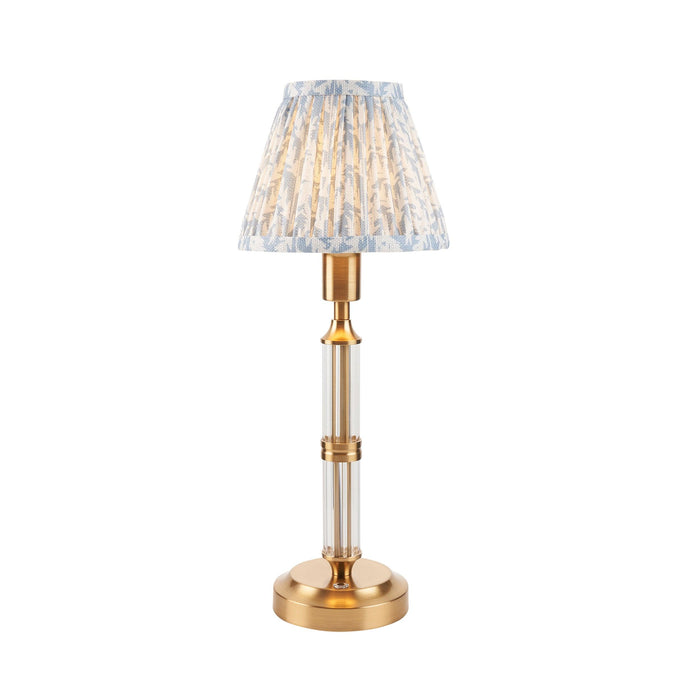 Morton Rechargeable Table Lamp & Leaf 16cm Shell Bay Blue Shade — alternate view
