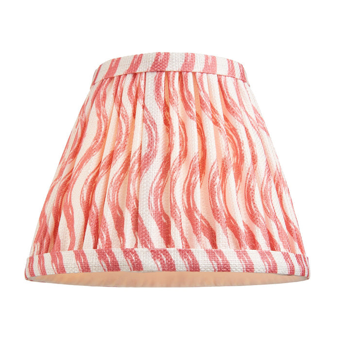 Morton Rechargeable Table Lamp & Ripple 16cm Coral Pink Shade — additional angle