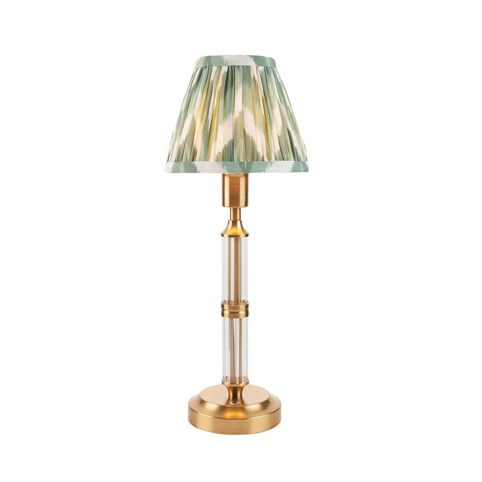Morton Rechargeable Table Lamp & Zigzag 16cm Cotswold Green Shade — alternate view
