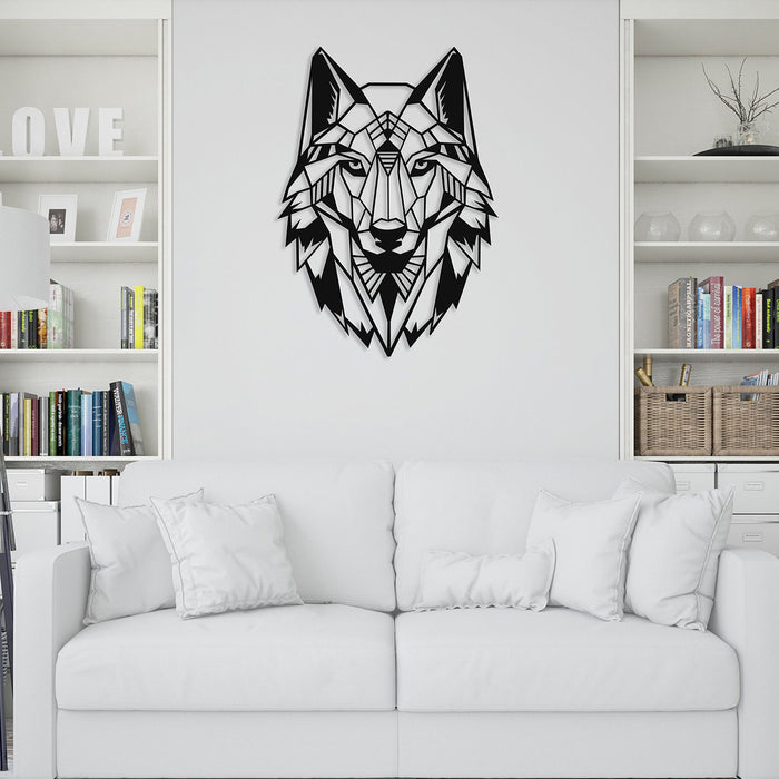 Natural Minimalist Wall Art – Wolf Head