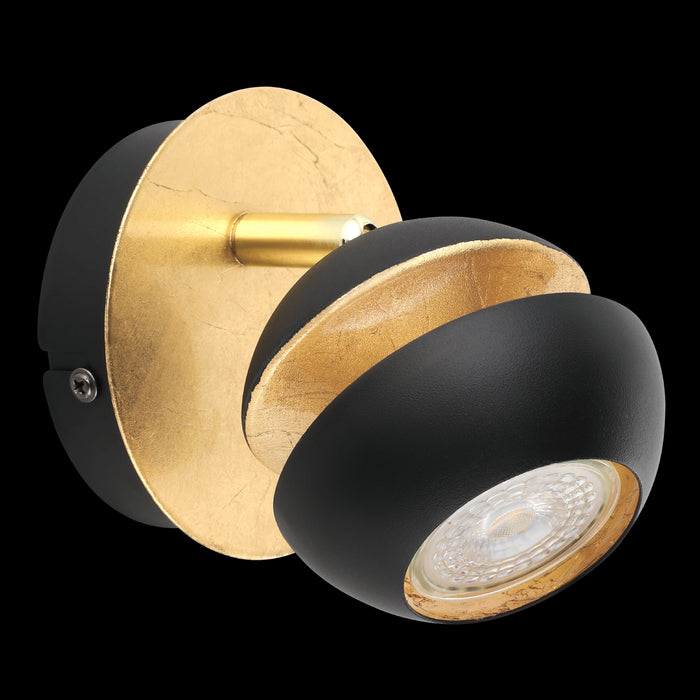 eglo nocito gold black wall spotlight living room image