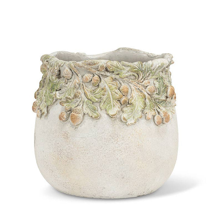 Oak Leaves & Acorns Planter: Small