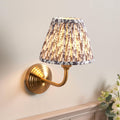 Obelisk Arc Brass Wall Light & 16cm Shade by Endon Lighting — suits living rooms, bedrooms & hallways