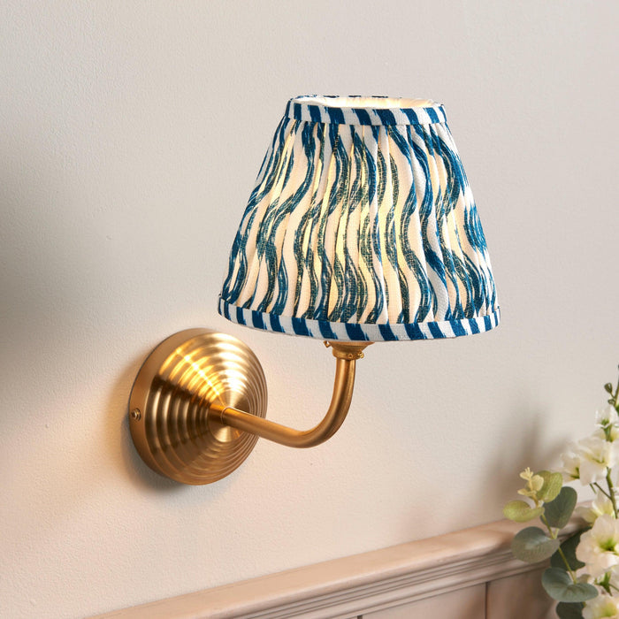 Obelisk Arc Brass Wall Light & 16cm Shade — alternate view