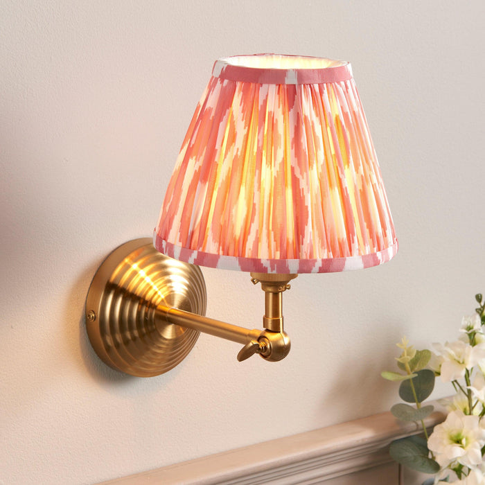 Obelisk Brass Wall Light Wing & 16cm Shade — lifestyle setting