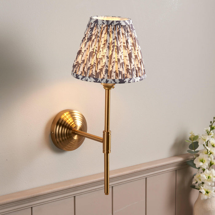 Obelisk T Bar Brass Wall Light & 16cm Shade — alternate view