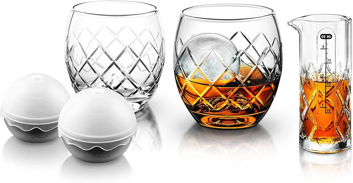 On The RockGlass 5 Piece Whiskey Set