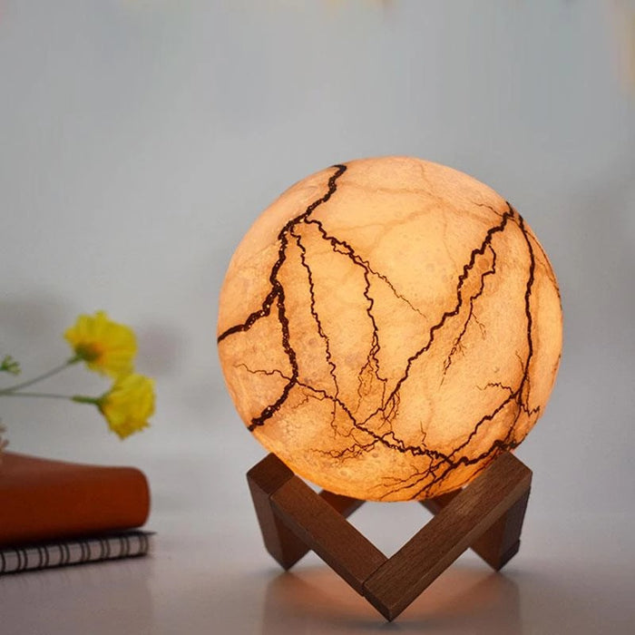 Painted Moon LED Night Light – 7 colors, Telecontrol, 15cm
