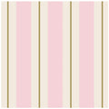 Pink and Gold awning stripe cocktail napkin
