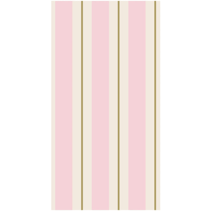 Pink and Gold awning stripe cocktail napkin