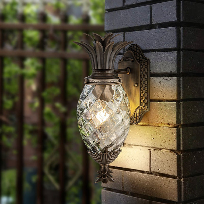 Plantation Bronze Small Outdoor Wall Lantern — lifestyle setting