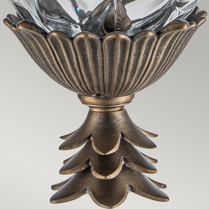 Plantation Bronze Small Outdoor Wall Lantern — side profile
