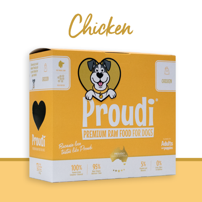 Proudi Premium Raw Dog Single Protein Chicken 2.4kg