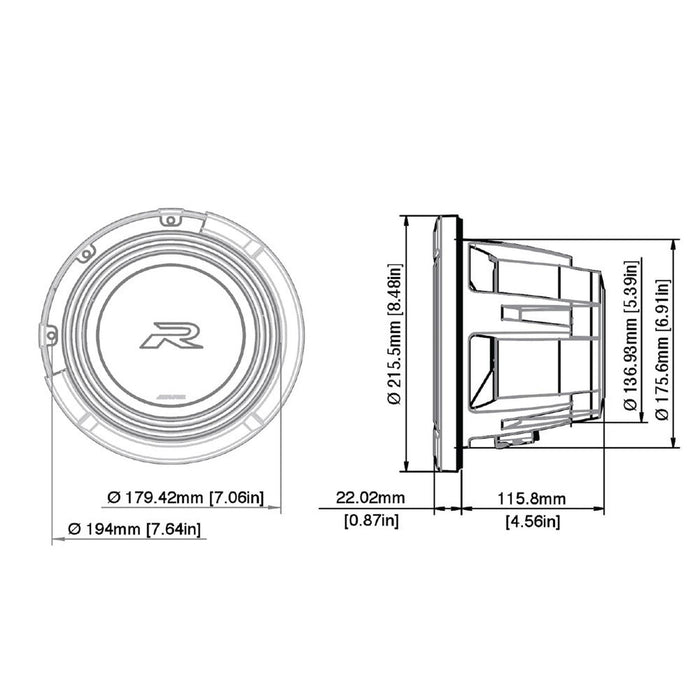 Alpine-R2-W8D2/D4-8" (20cm) Subwoofer-masori-kaufen