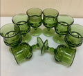 S8 Avocado King Green Thumbprint Shot Glasses