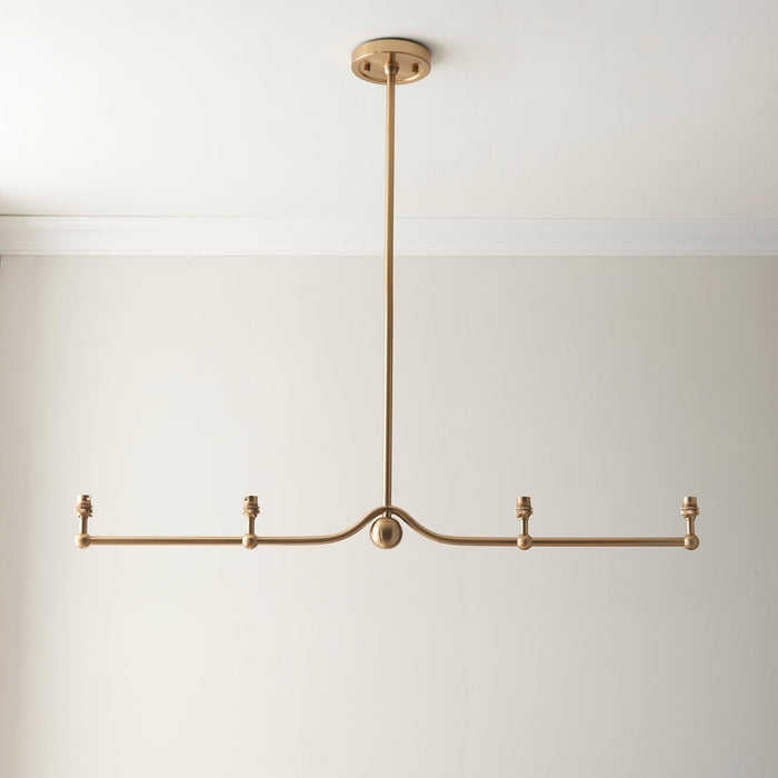 Santiago Brass 4 Light Pendant Ceiling Light With White Ivy 16cm Shades — product detail