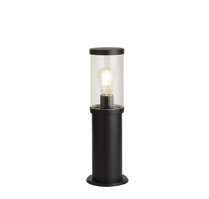 Searchlight Bakerloo Black Outdoor Black Bollard - 45cm by Searchlight Lighting — suits porches, gardens & patios