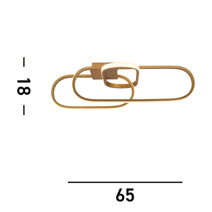 Searchlight Clip Gold LED Flush — close-up detail