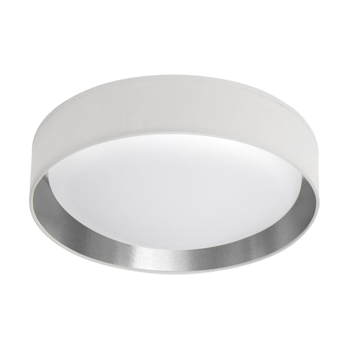 Searchlight Gianna LED Flush - White Silver Lined Shade — close-up detail