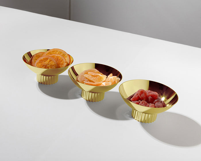 Anna Striations Trio Bowl Set Gold | DSHOP