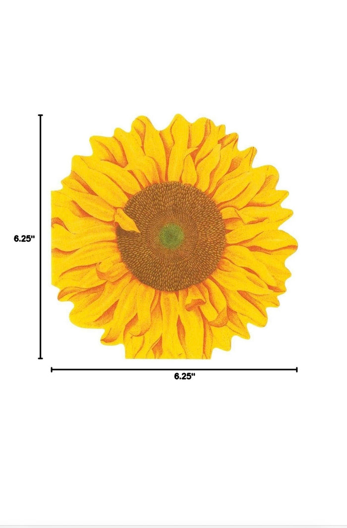 Sunflower--Die-Cut Paper Linen Napkin Airlaid Luncheon D-Cut 15 In
