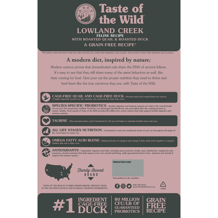 Taste of Wild Lowland Creek Feline Recipe