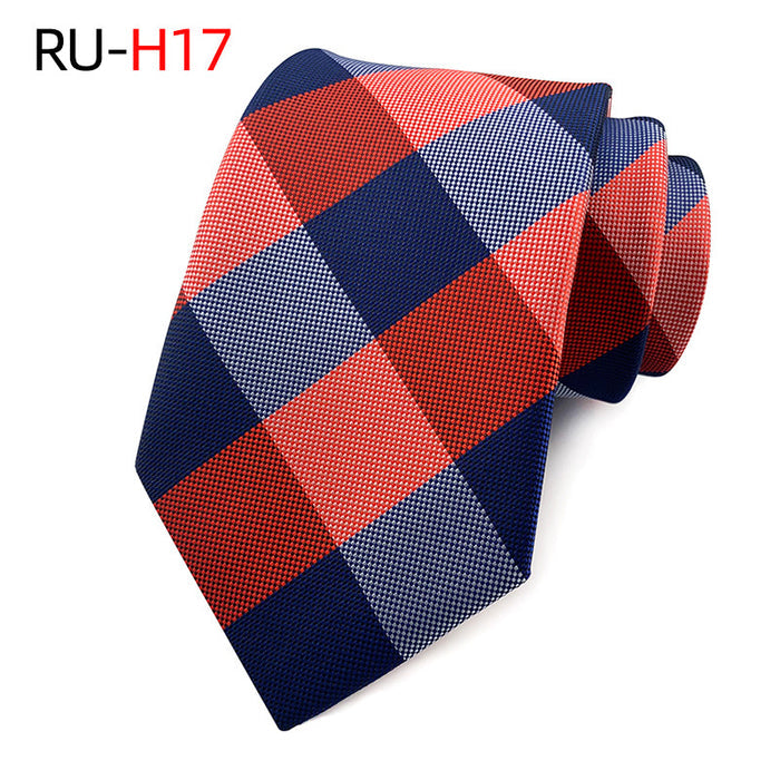 Tie Men's British Vintage Brown khaki brown Plaid Business Casual Striped Red Wedding Tie