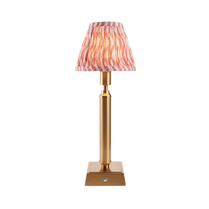 Trobridge Rechargeable Table Lamp & Ripple 16cm Coral Pink Shade — alternate view