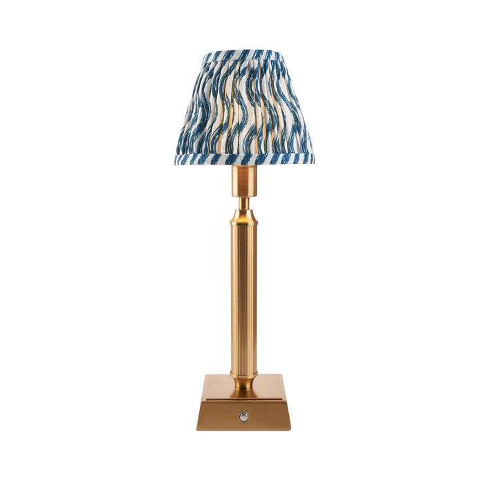 Trobridge Rechargeable Table Lamp & Ripple 16cm Marlin Blue Shade — alternate view