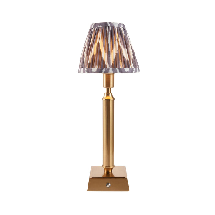 Trobridge Rechargeable Table Lamp & Zigzag 16cm Pearl Grey Shade — alternate view