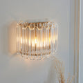 Valentina Brass Wall Light - Hexagonal Glass Rods by Endon Lighting — suits living rooms, bedrooms & hallways