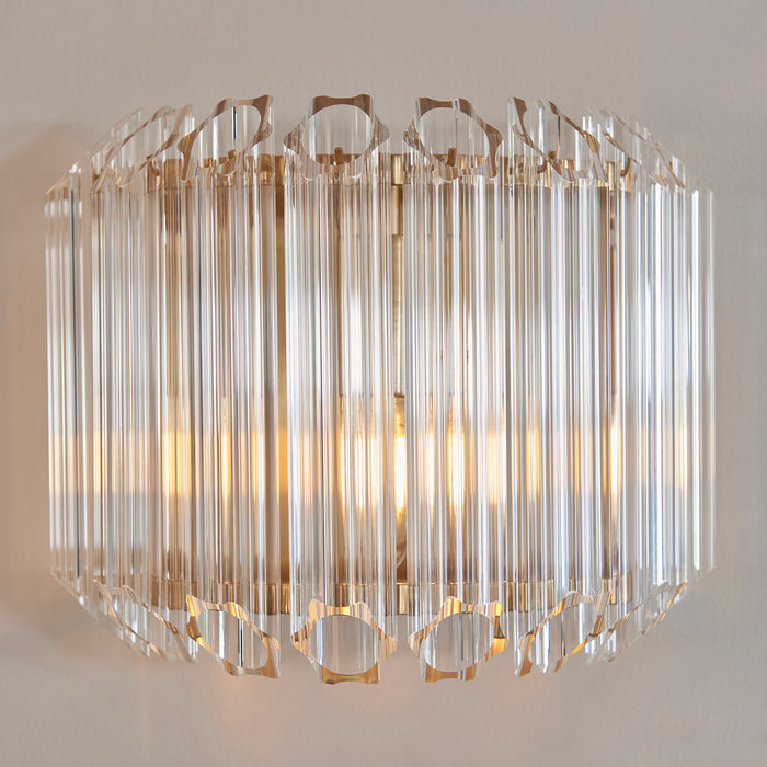 Valentina Brass Wall Light - Hexagonal Glass Rods — additional angle