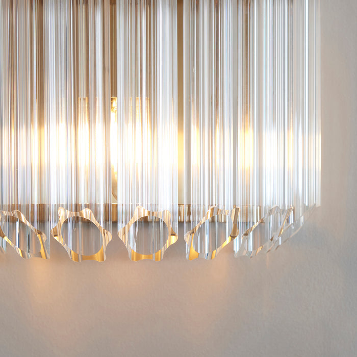 Valentina Brass Wall Light - Hexagonal Glass Rods — product detail