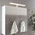 eglo vinchio ip44 chrome bathroom wall mirror light 40cm