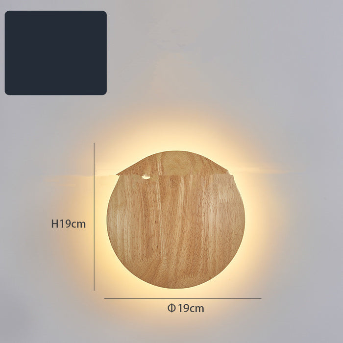 Wood Accent Wall Lamp – Oval, White light, M