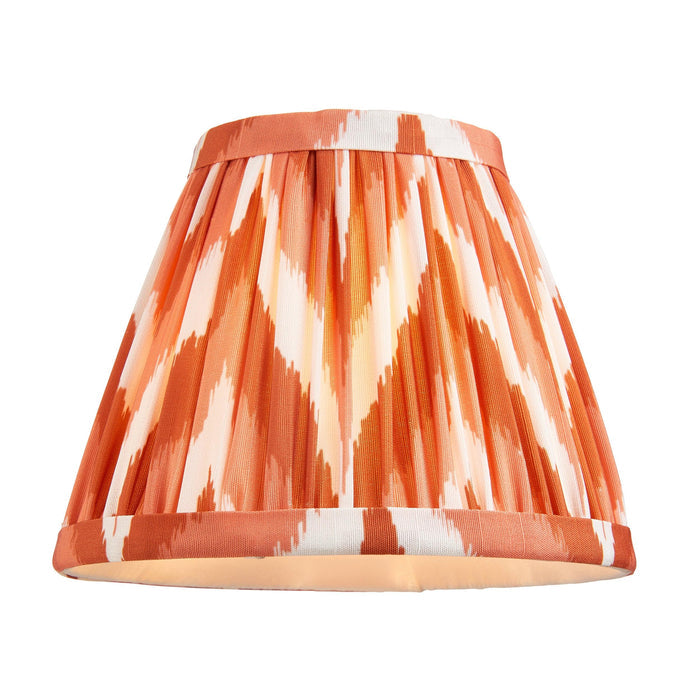 Wood Fold Wall Light & Zigzag 16cm Apricot Orange Shade — additional angle