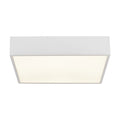 Zeus white square bathroom flush ceiling light with an evenly glowing diffuser