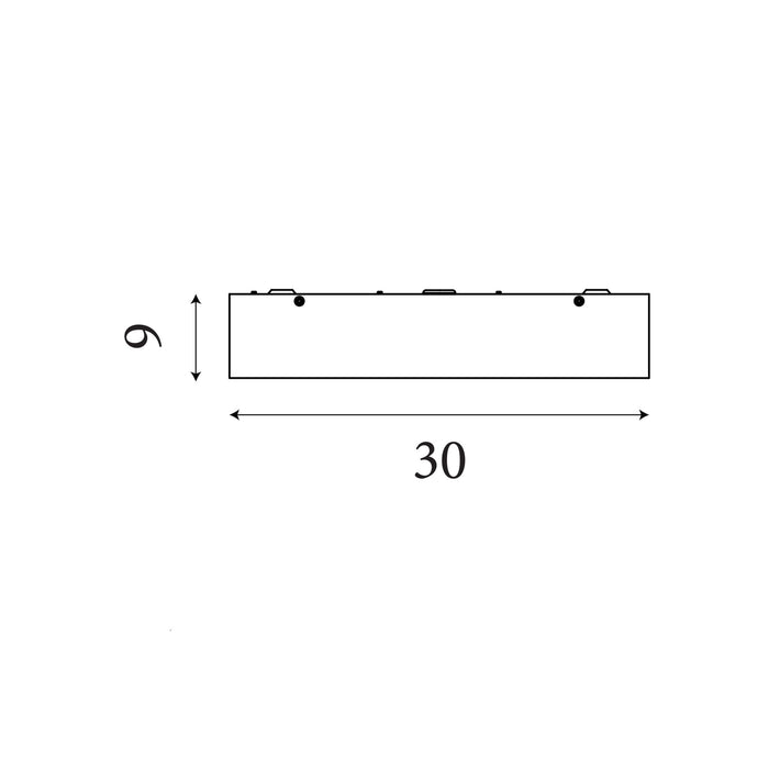 Dimension diagram of the Zeus Bathroom, White, Flush Ceiling Light - IP44 with height and width in cm.